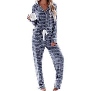 Women's Long Sleeve Pajama Set: Button-Down Sleepwear
